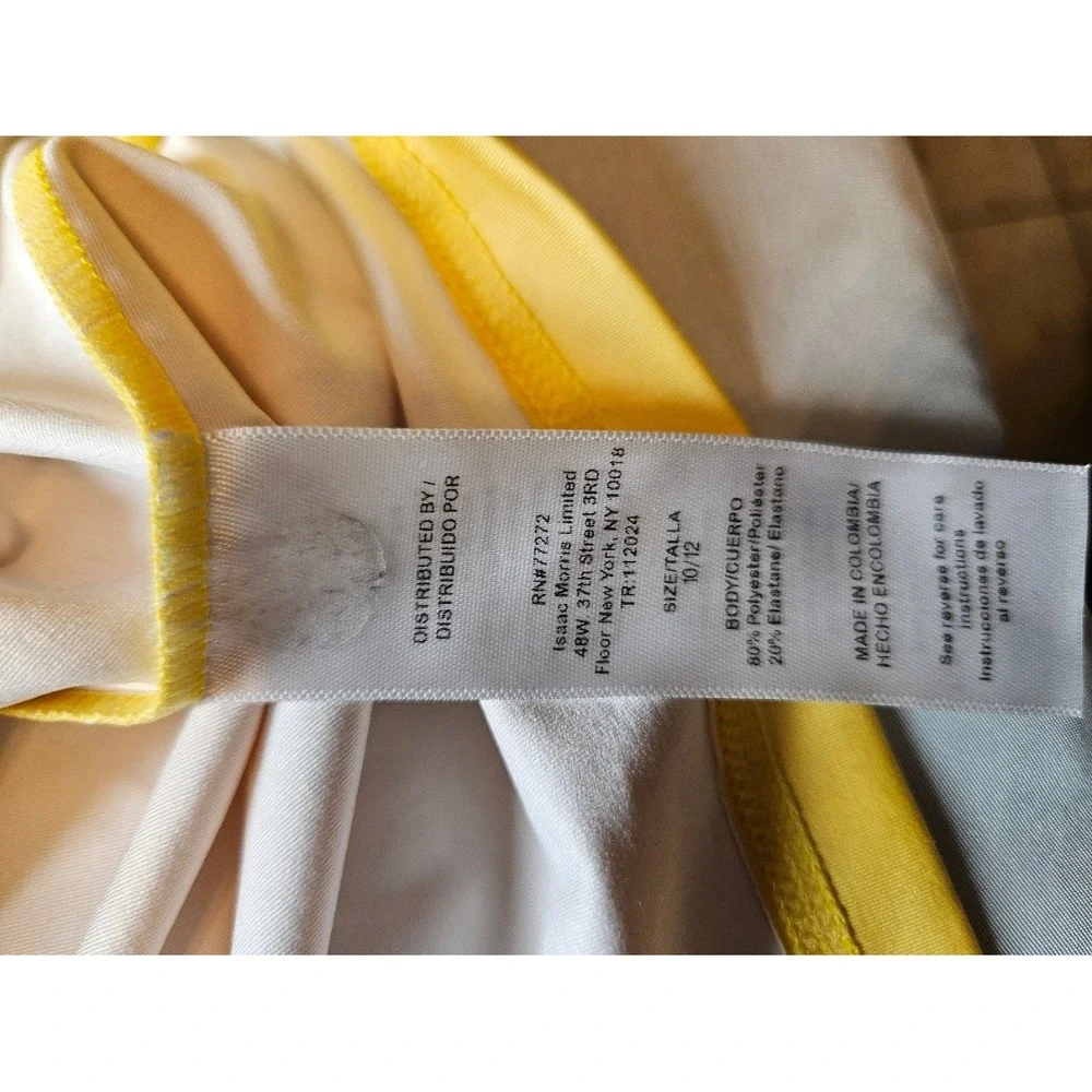 Tommy Bahama Boys Rash Guard Yellow Surf Shop Swim Shirt Size 10/12 Graphic Tee